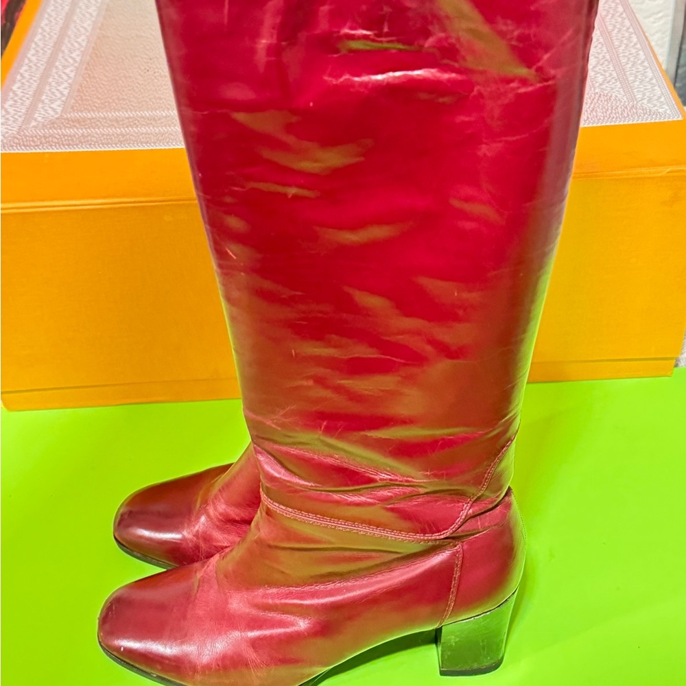 Dior Deep Burgundy Heeled Boots size 6 - Picture 11 of 15